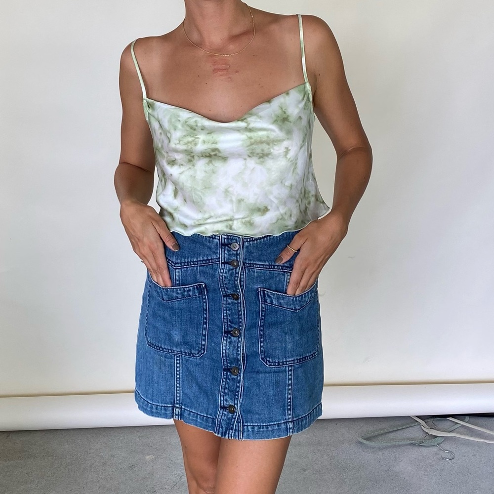 Free People denim skirt